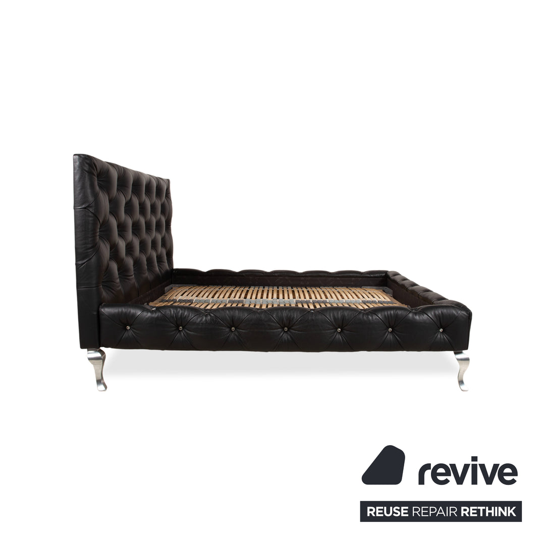 Bretz Marilyn Leder Bett Schwarz Schlafzimmer
