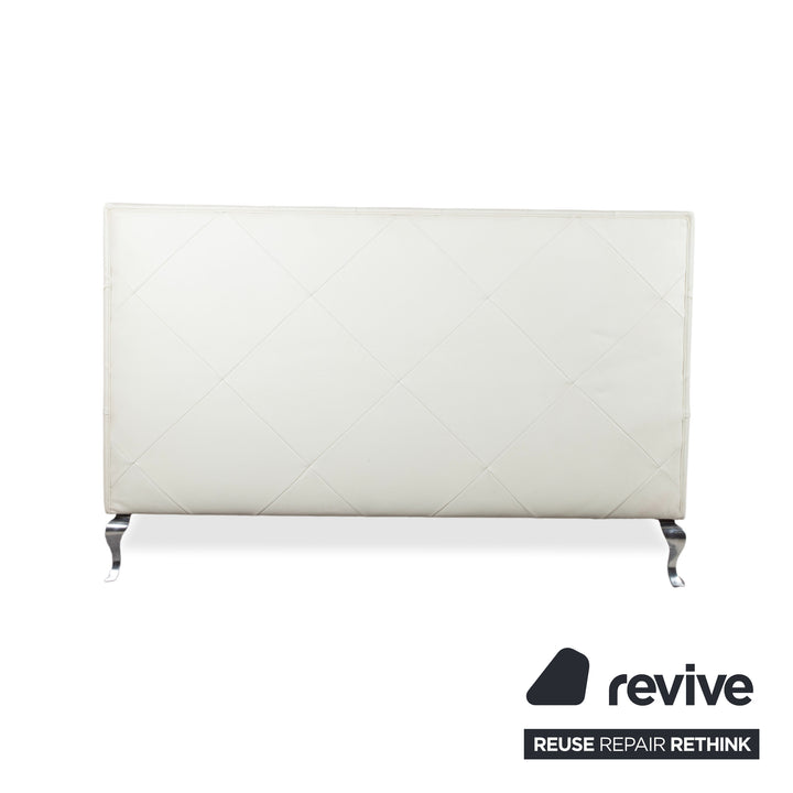 Bretz Marilyn Leder Bett Weiß Creme