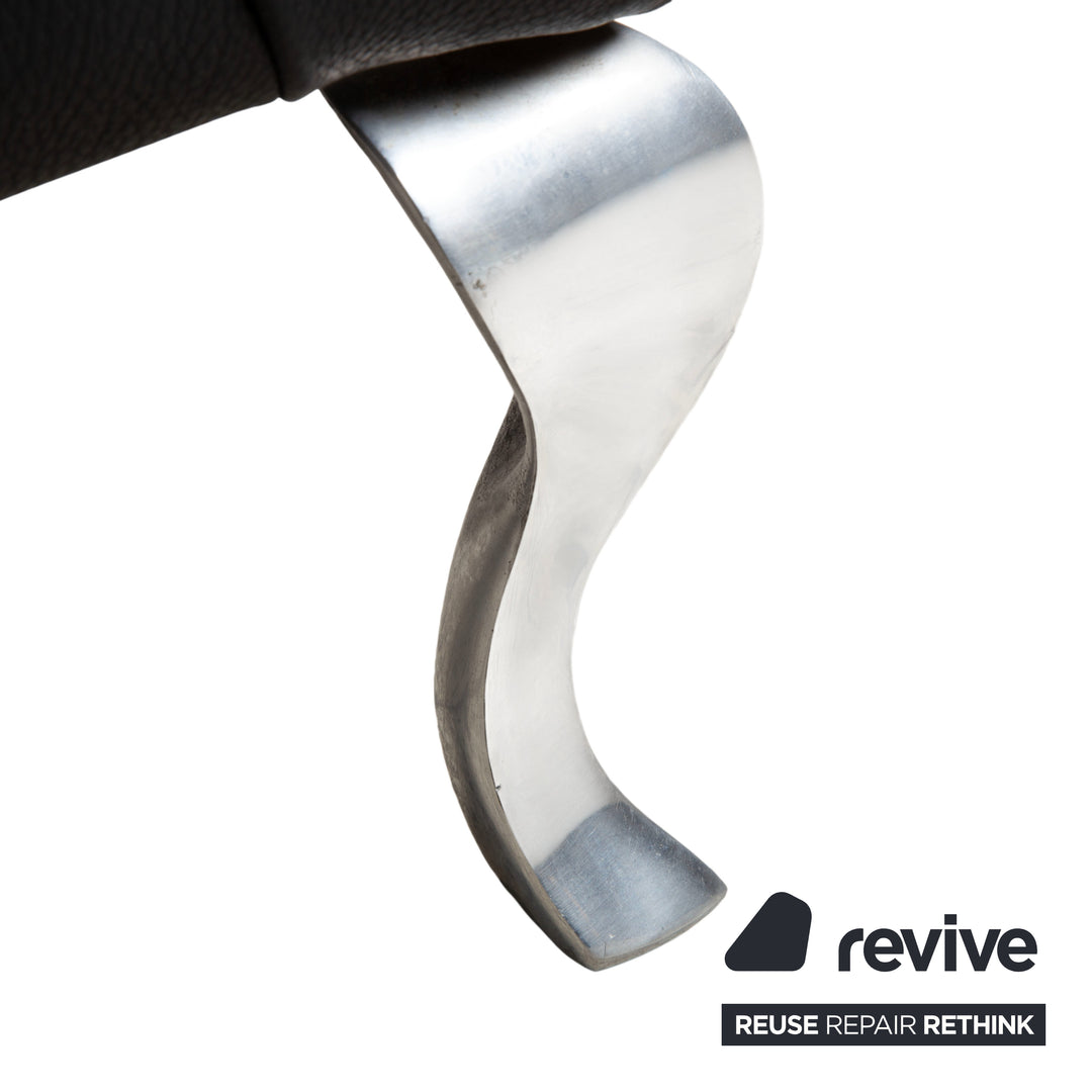 Bretz Marilyn Leder Hocker Schwarz