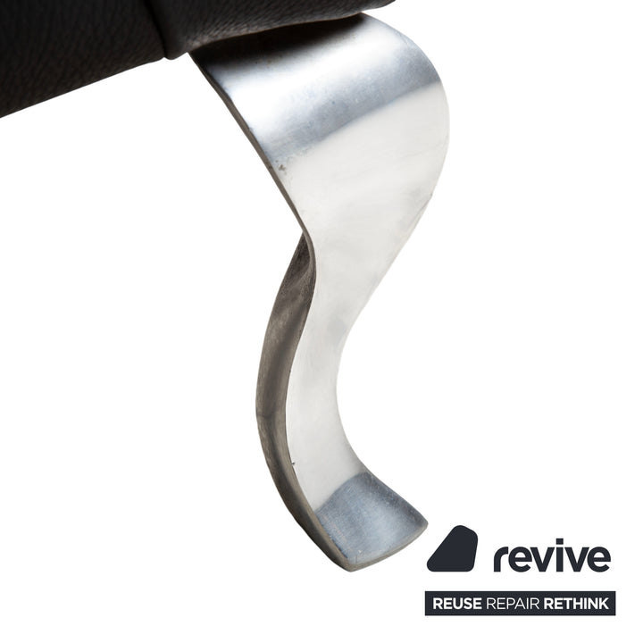 Bretz Marilyn Leder Hocker Schwarz