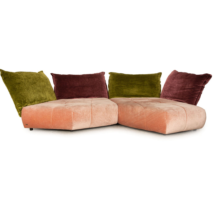 Bretz Matilda Fabric Corner Sofa Pink Rosé Green Sofa Couch
