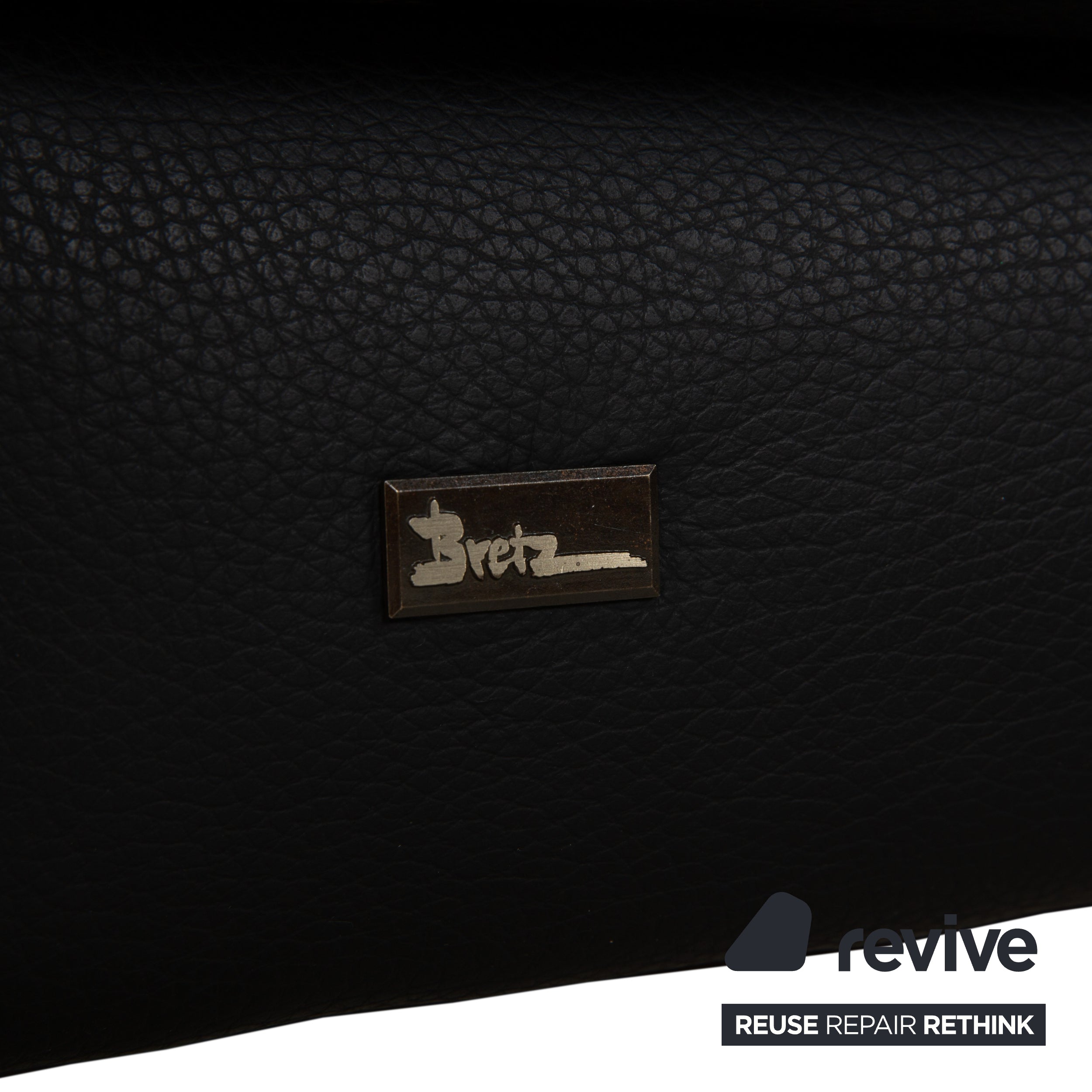 Bretz Monster Leder Dreisitzer Schwarz manuelle Funktion Sofa Couch Schlafsofa