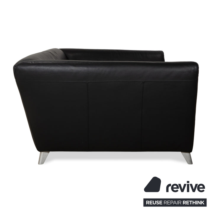 Bretz Monster Leder Dreisitzer Schwarz manuelle Funktion Sofa Couch Schlafsofa