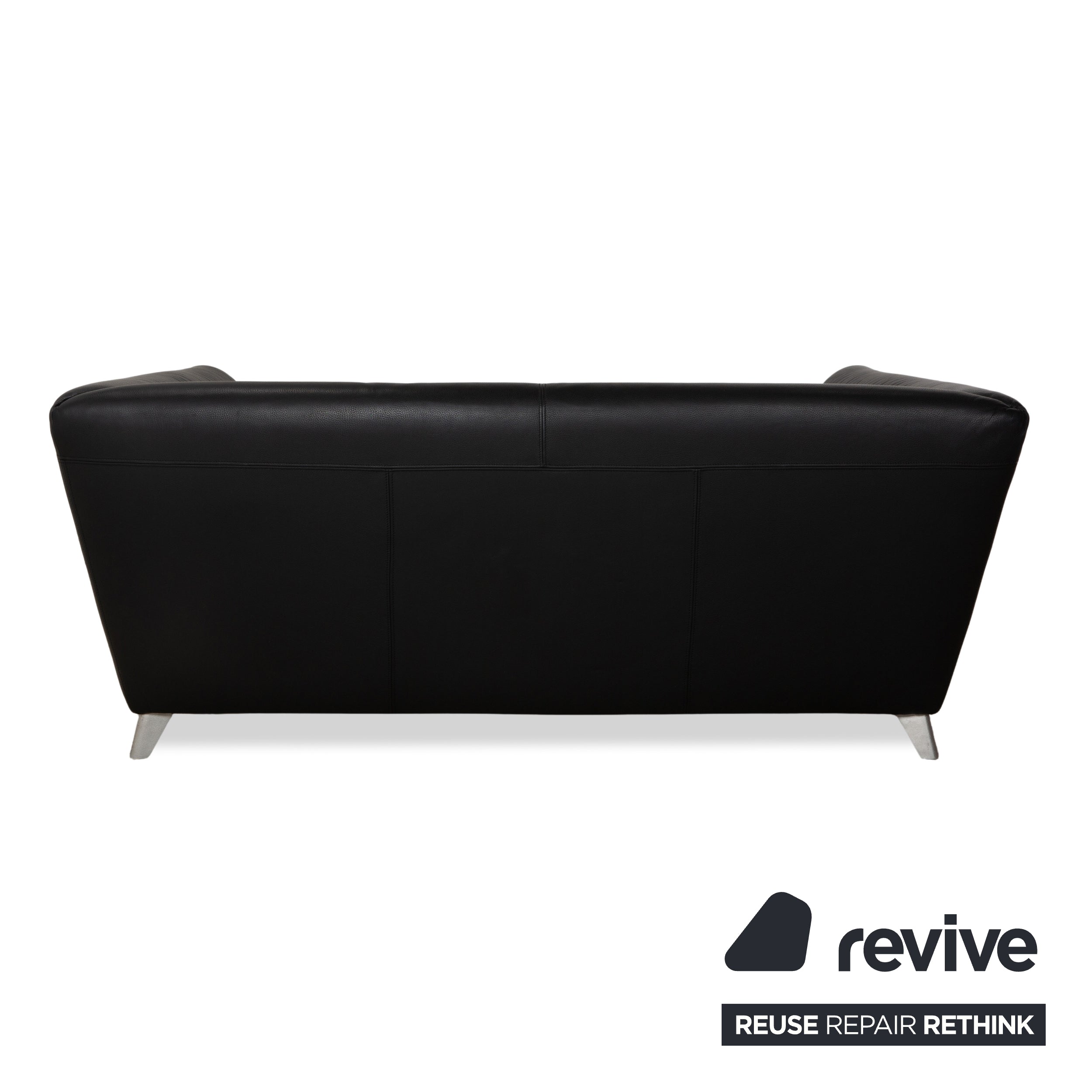 Bretz Monster Leder Dreisitzer Schwarz manuelle Funktion Sofa Couch Schlafsofa