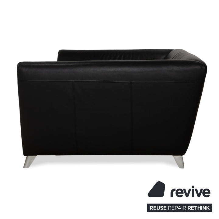 Bretz Monster Leder Dreisitzer Schwarz manuelle Funktion Sofa Couch Schlafsofa
