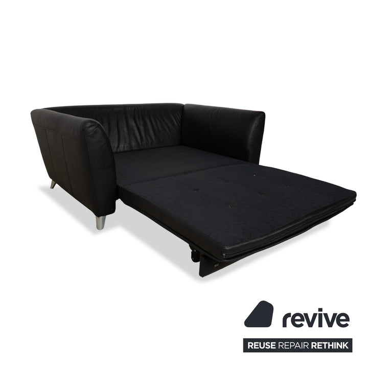 Bretz Monster Leder Dreisitzer Schwarz manuelle Funktion Sofa Couch Schlafsofa