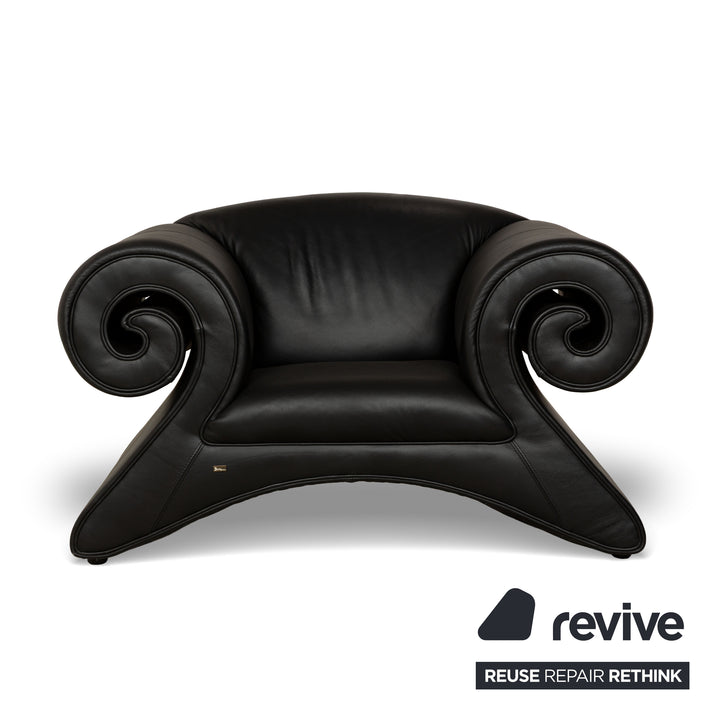 Bretz Monster Leder Sessel Schwarz