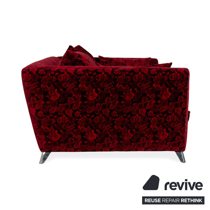 Bretz Monster Stoff Zweisitzer Rot Muster Schlafsofa