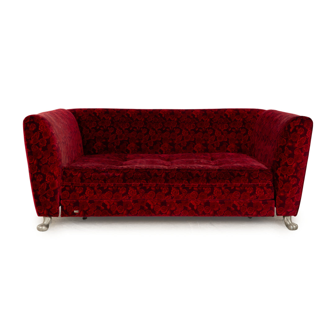 Canapé-lit 2 places Bretz Monster en tissu rouge