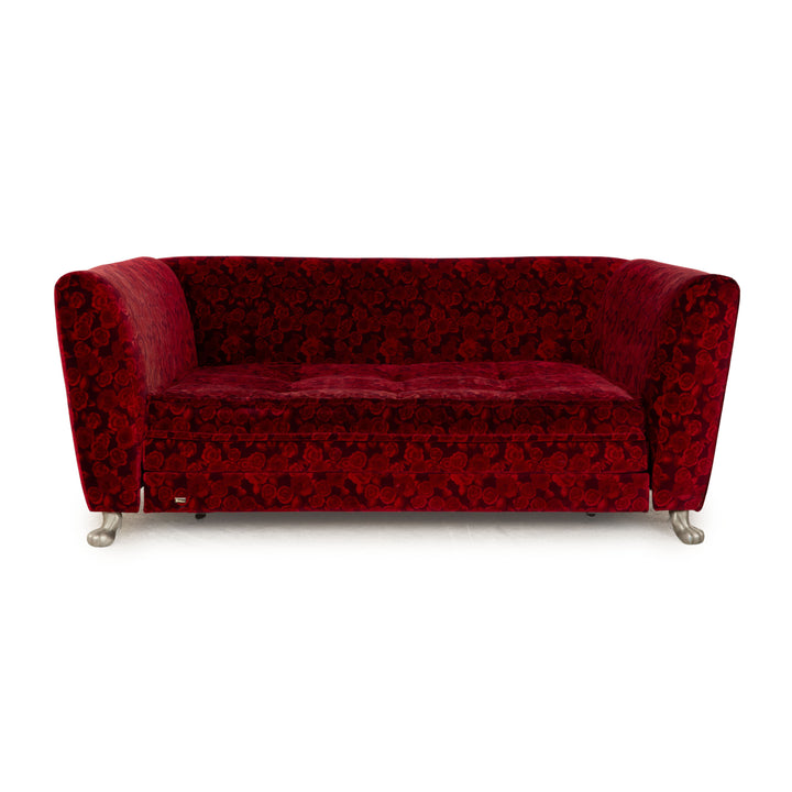Canapé-lit 2 places Bretz Monster en tissu rouge