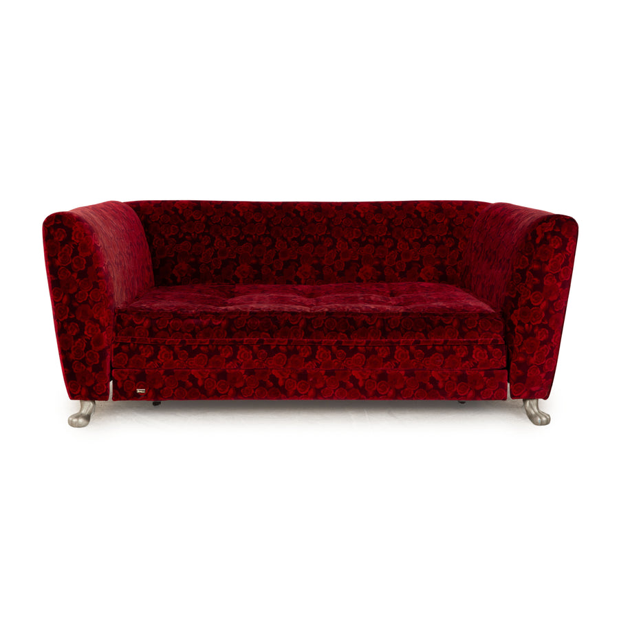 Canapé-lit 2 places Bretz Monster en tissu rouge