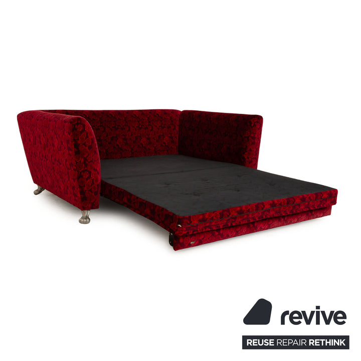 Canapé-lit 2 places Bretz Monster en tissu rouge