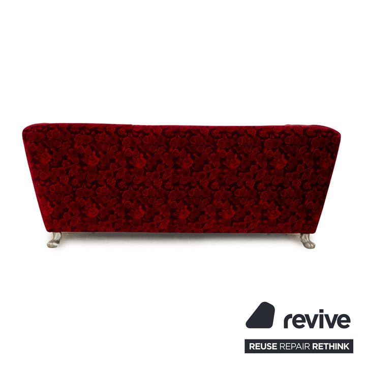Canapé-lit 2 places Bretz Monster en tissu rouge