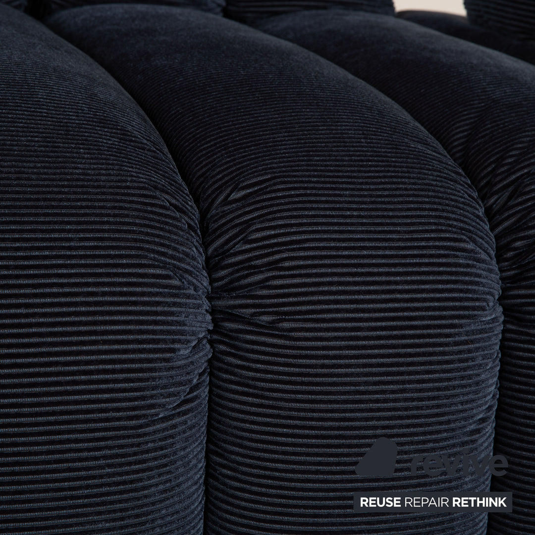 Bretz Moonraft Stoff Zweisitzer Blau Sofa Couch Ausstellungsstück