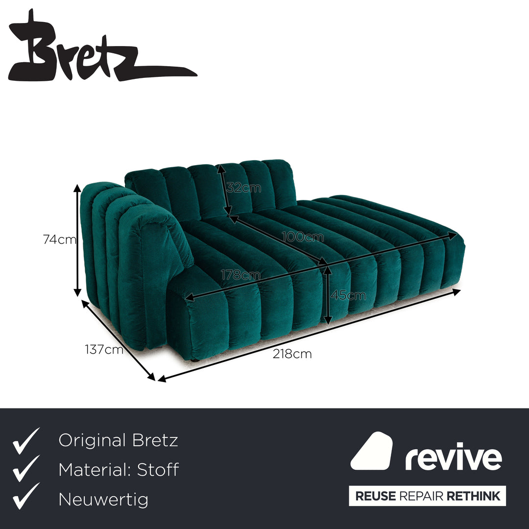 Bretz Moonraft Stoff Zweisitzer Türkis Sofa Couch Ausstellungsstück