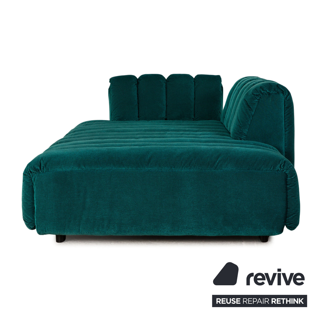 Bretz Moonraft Fabric Two Seater Turquoise Sofa Couch Exhibit