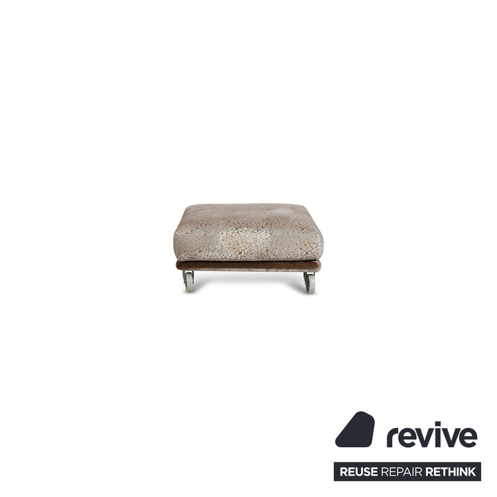 Bretz Napali Sofa Set Fabric Three-Seater Stool Brown Grey Cream Couch