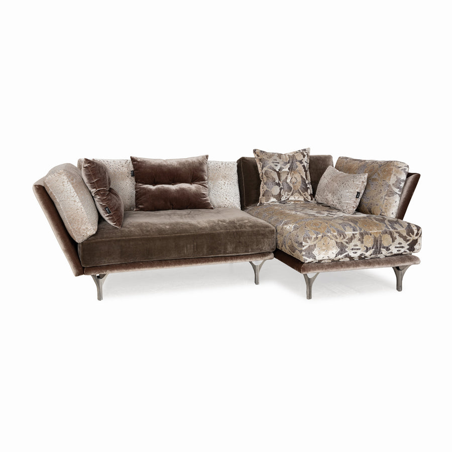 Bretz Napali Fabric Corner Sofa Beige Grey Sofa Couch Recamiere Right Sofa Couch