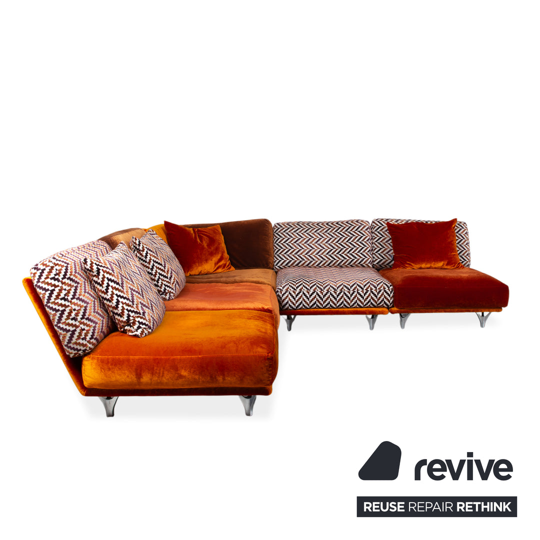 Bretz Napali Stoff Ecksofa Orange Sofa Couch