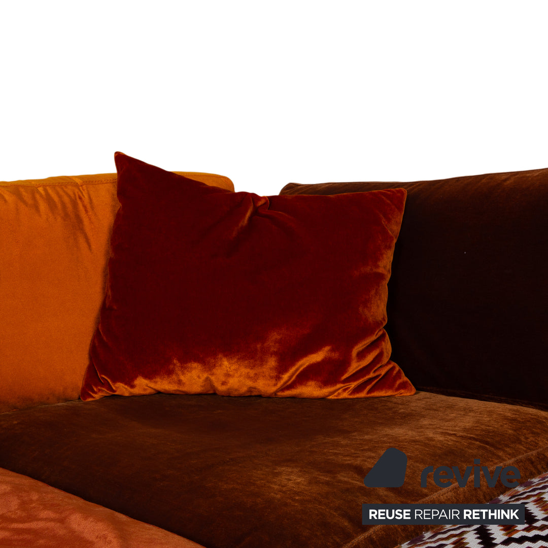Bretz Napali Stoff Ecksofa Orange Sofa Couch