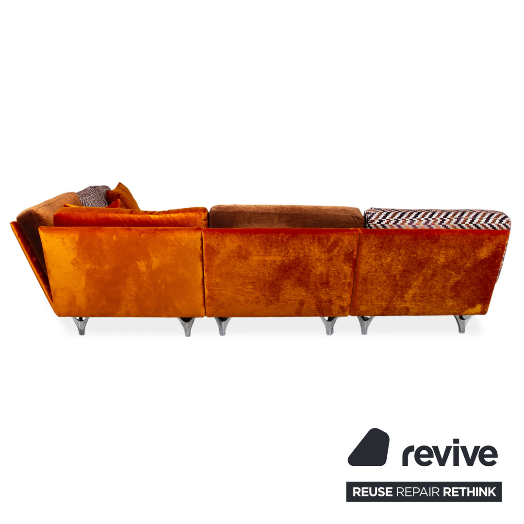 Bretz Napali Stoff Ecksofa Orange Sofa Couch