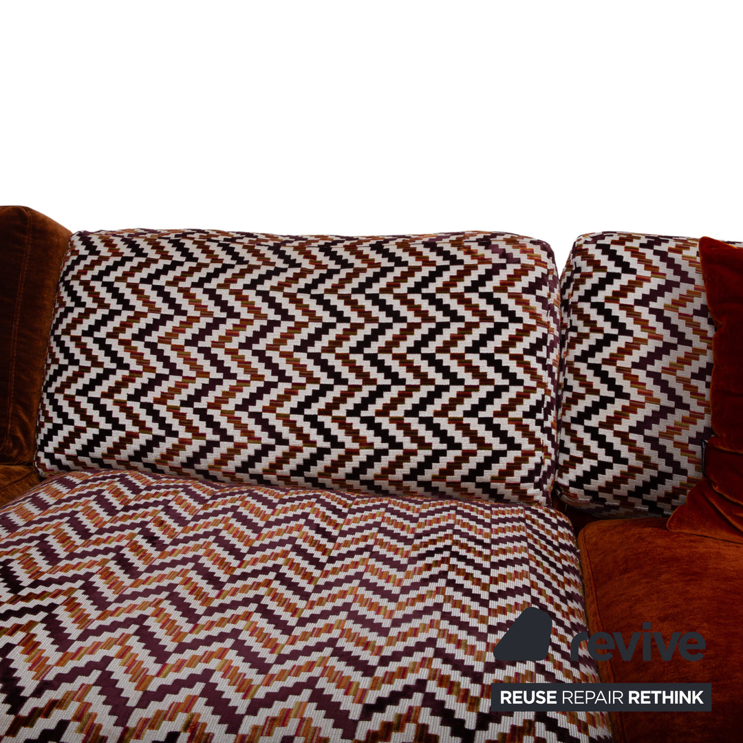 Bretz Napali Stoff Ecksofa Orange Sofa Couch
