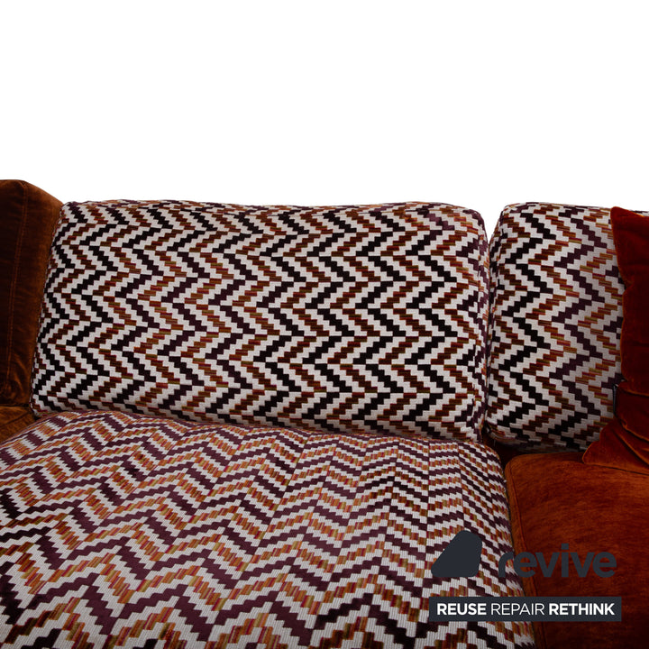 Bretz Napali Stoff Ecksofa Orange Sofa Couch
