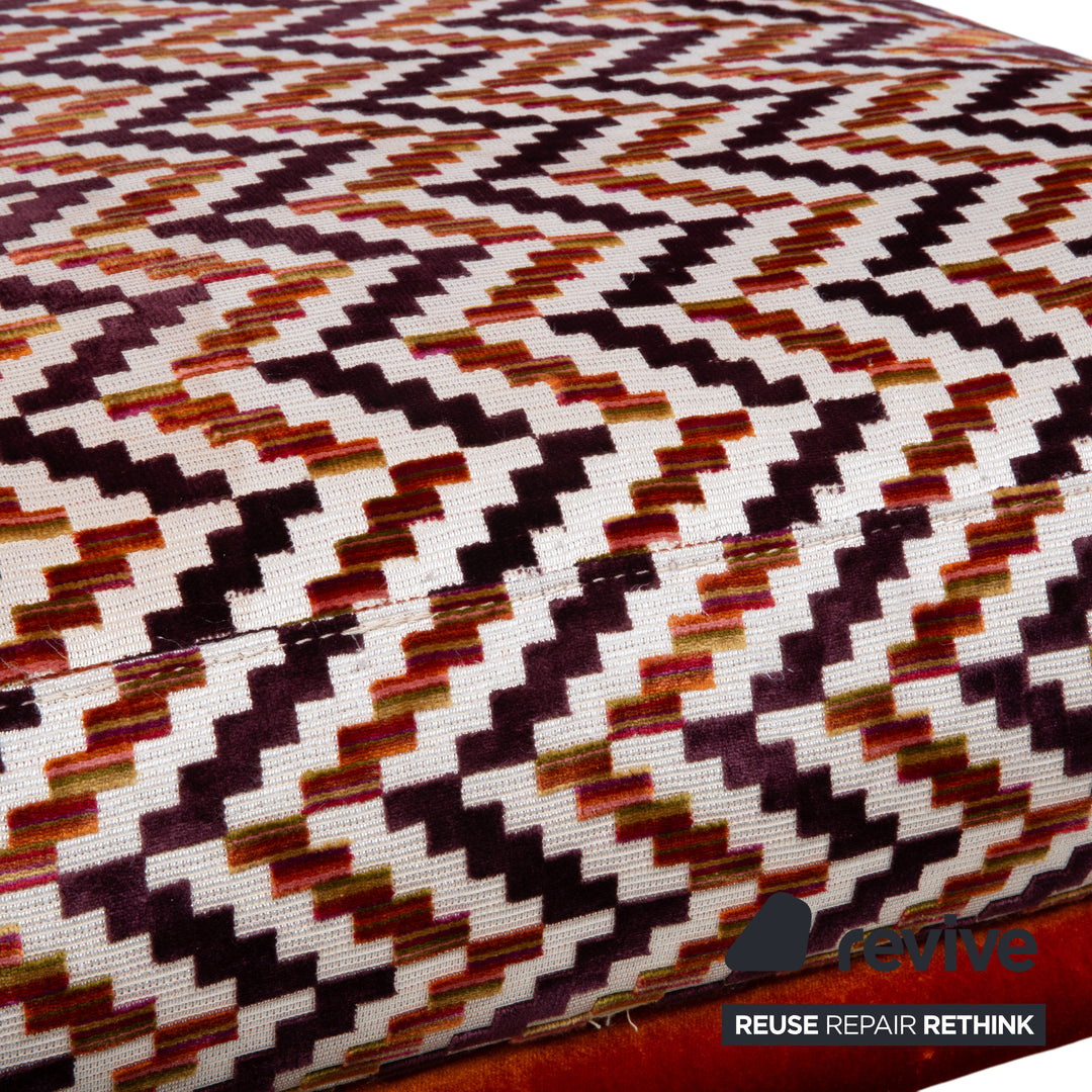 Bretz Napali Stoff Hocker Braun Creme