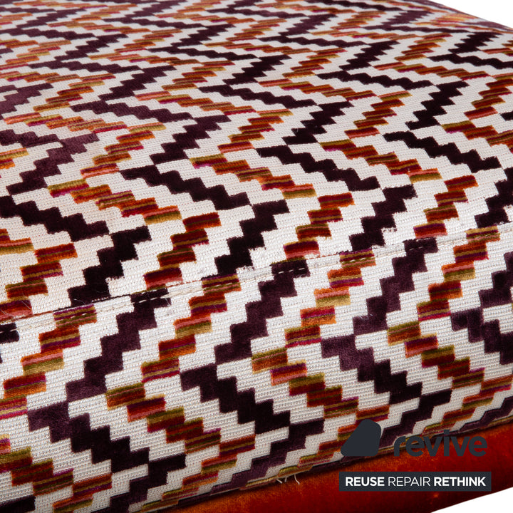 Bretz Napali Stoff Hocker Braun Creme