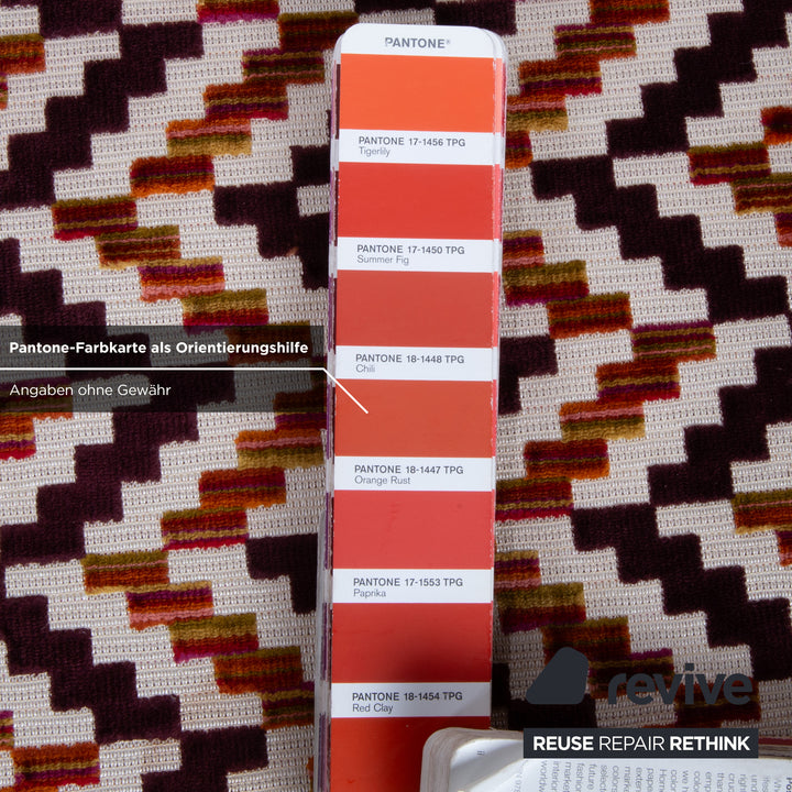 Bretz Napali Stoff Hocker Braun Creme