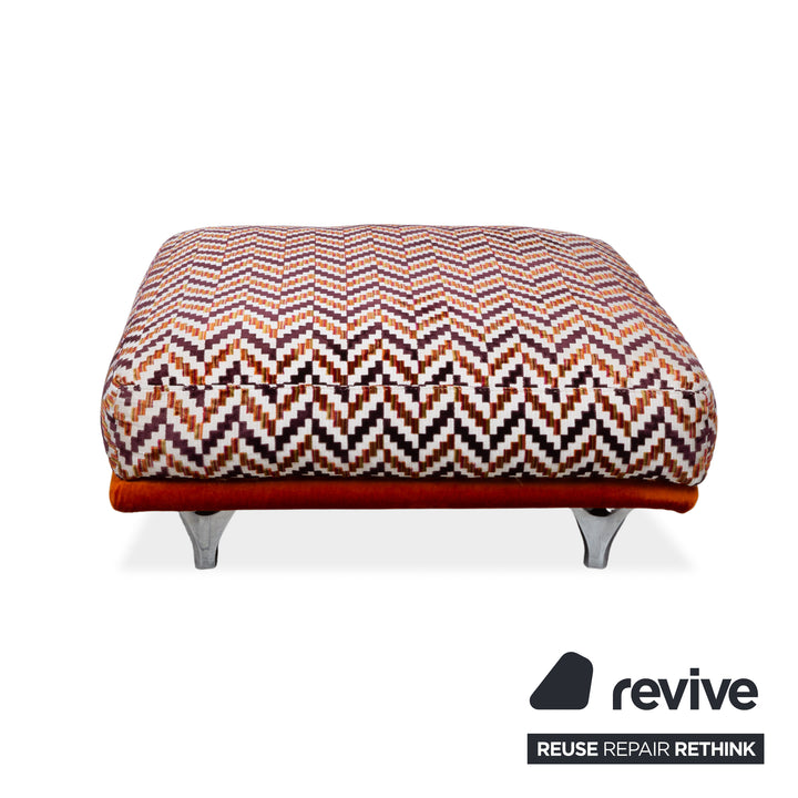 Bretz Napali Stoff Hocker Braun Creme