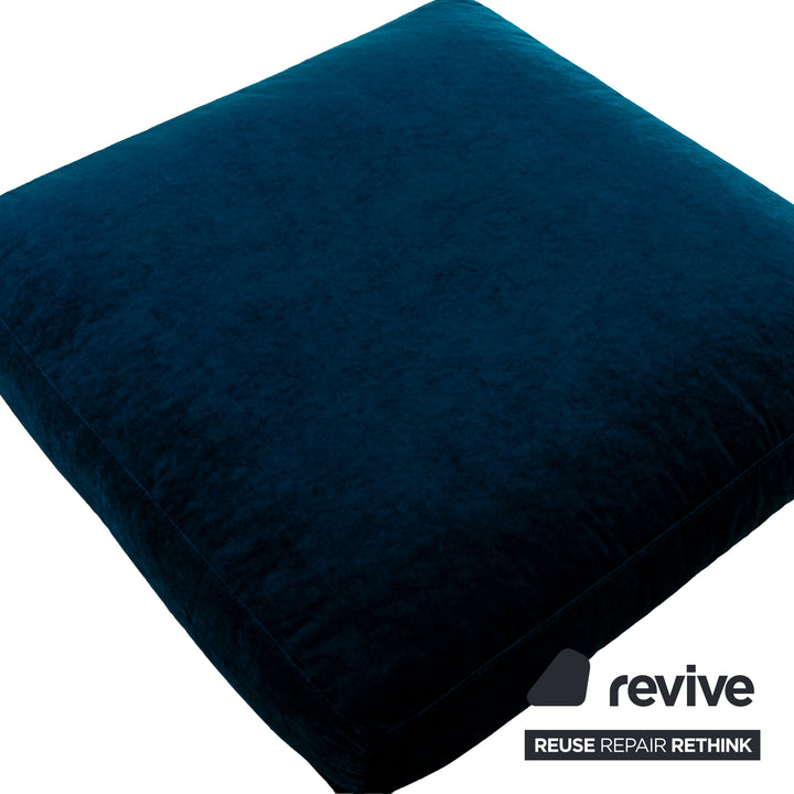 Bretz Napali fabric stool dark blue velvet