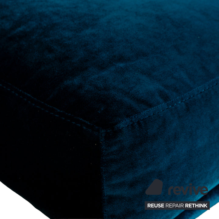 Bretz Napali fabric stool dark blue velvet
