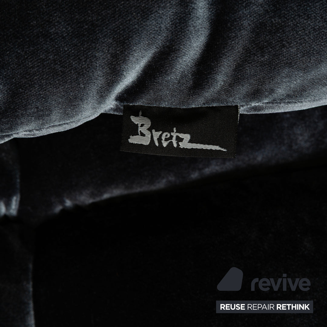 Bretz Ocean 7 Stoff Ecksofa Silber Grau Samt Sofa Couch