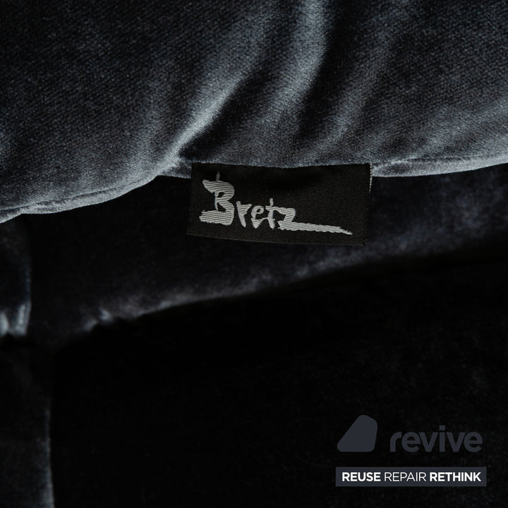 Bretz Ocean 7 Stoff Ecksofa Silber Grau Samt Sofa Couch