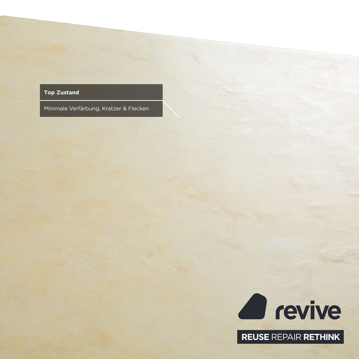 Bretz Ohlinda MDF Esstisch Creme Weiß Gold 270 x 110 x 74 cm