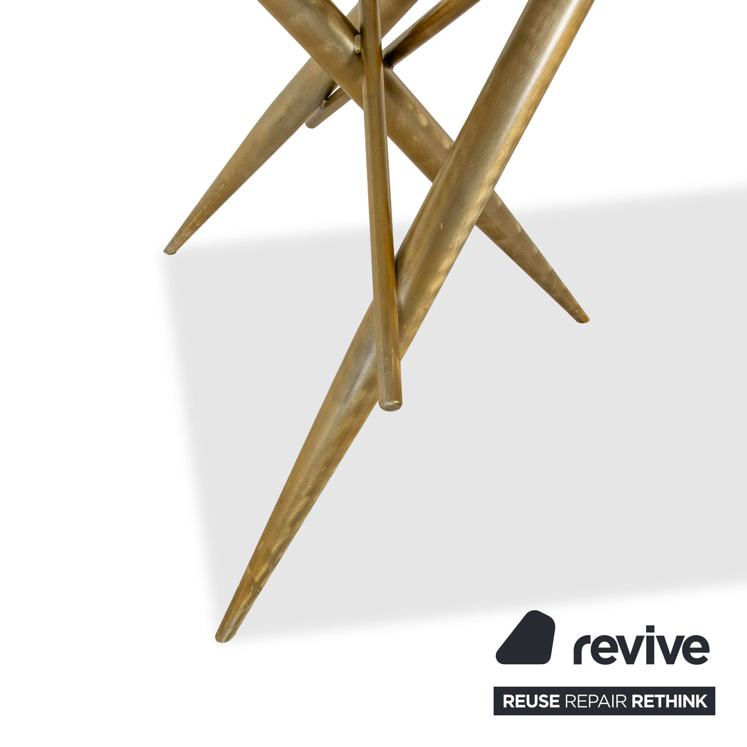 Bretz Ohlinda MDF Esstisch Creme Weiß Gold 270 x 110 x 74 cm