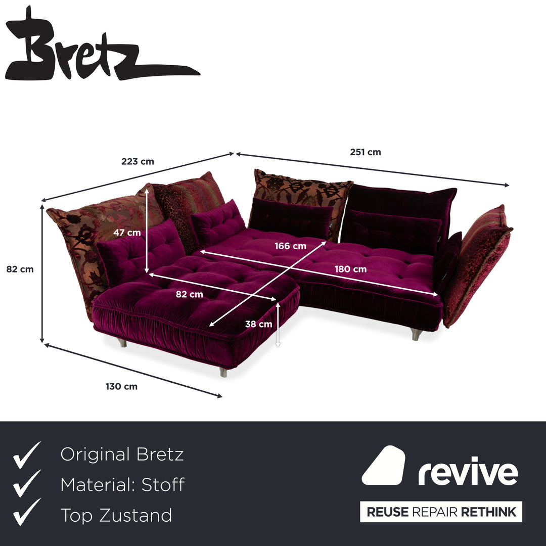 Bretz Ohlinda Stoff Ecksofa Lila Sofa Couch