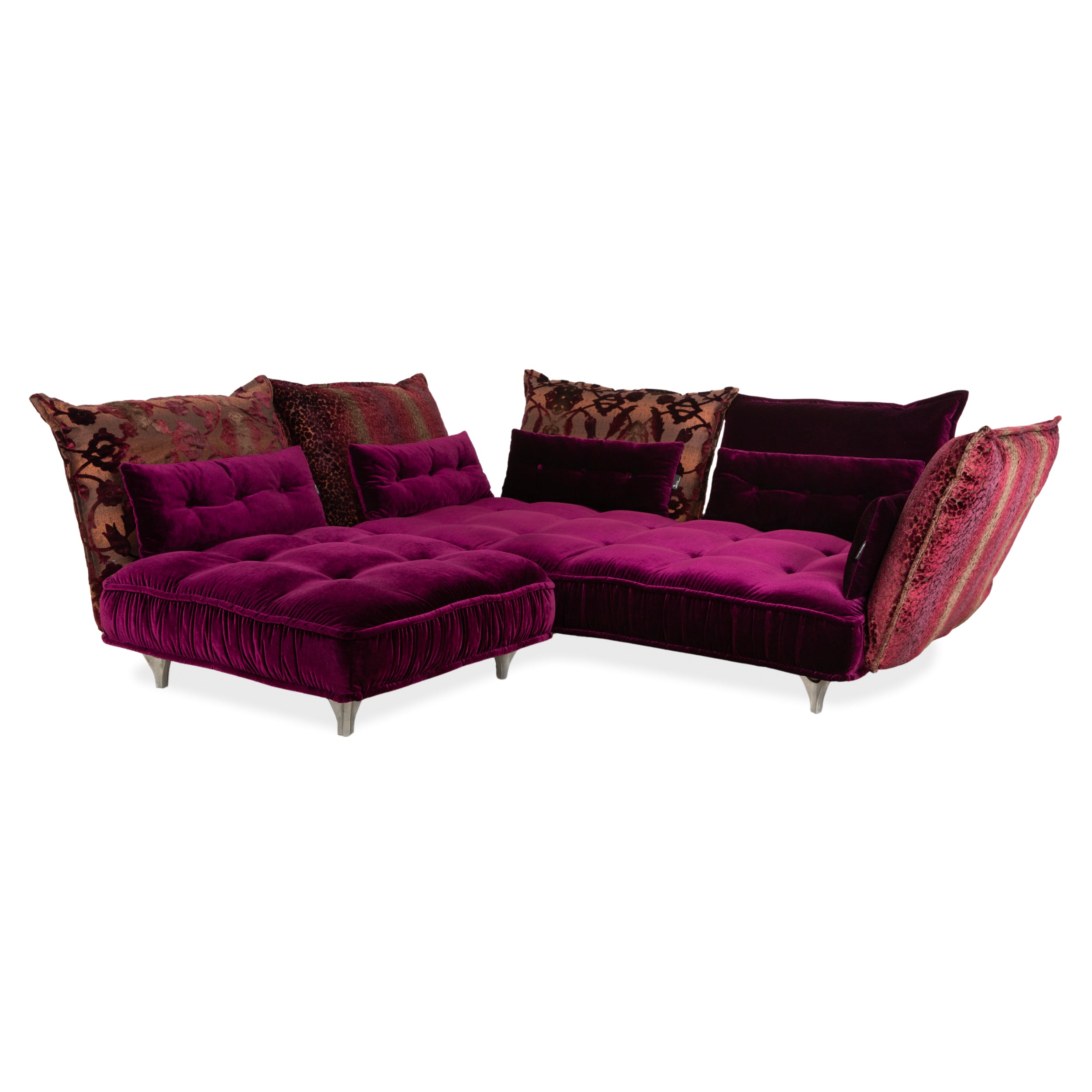 Bretz Ohlinda Stoff Ecksofa Lila Sofa Couch