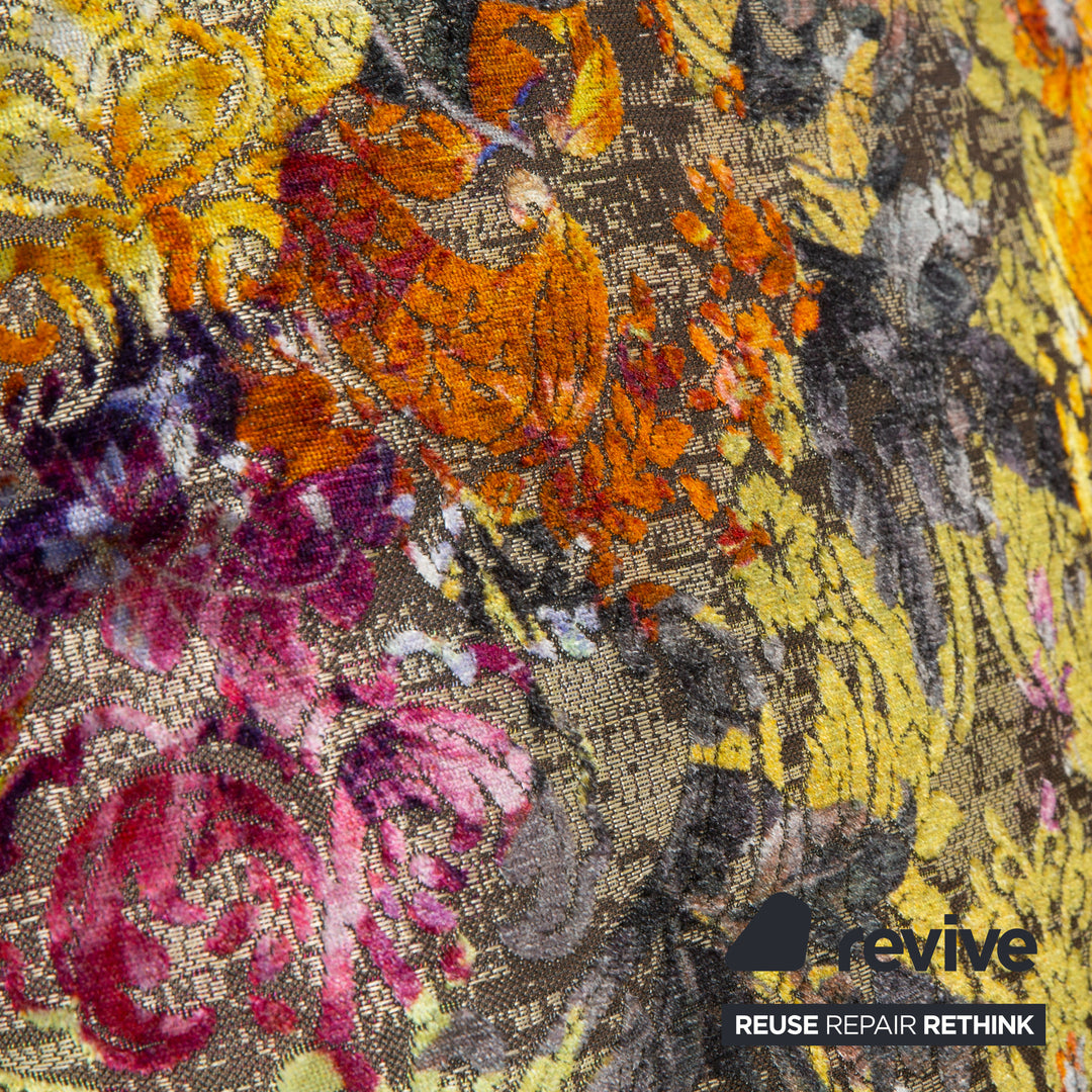 Bretz Ohlinda Stoff Liege Grün midsummer oliv bunt Blumenmuster Muster Samt Daybed