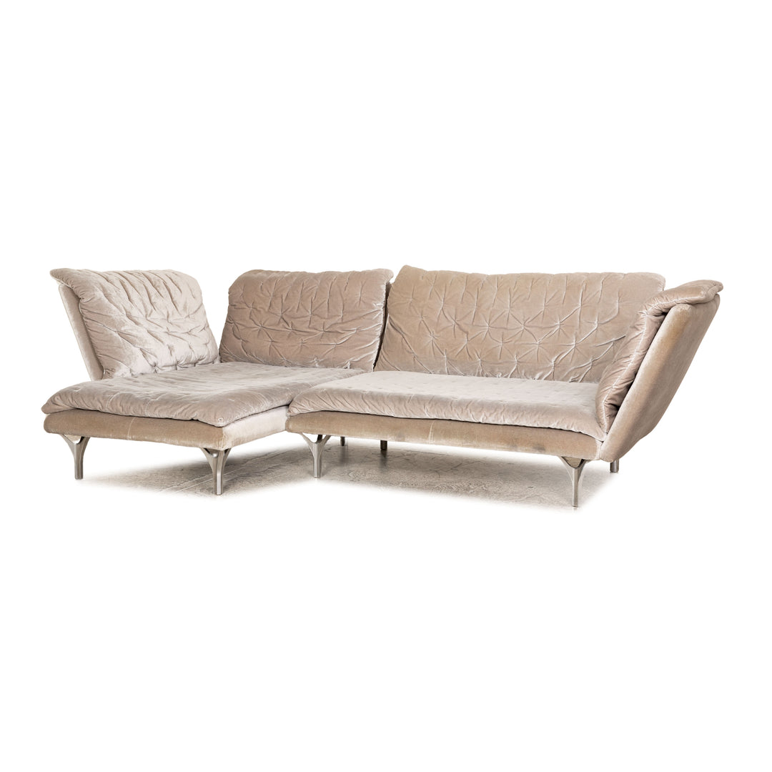 Bretz Pliee Stoff Ecksofa Grau Silber Recamiere Links Sofa Couch