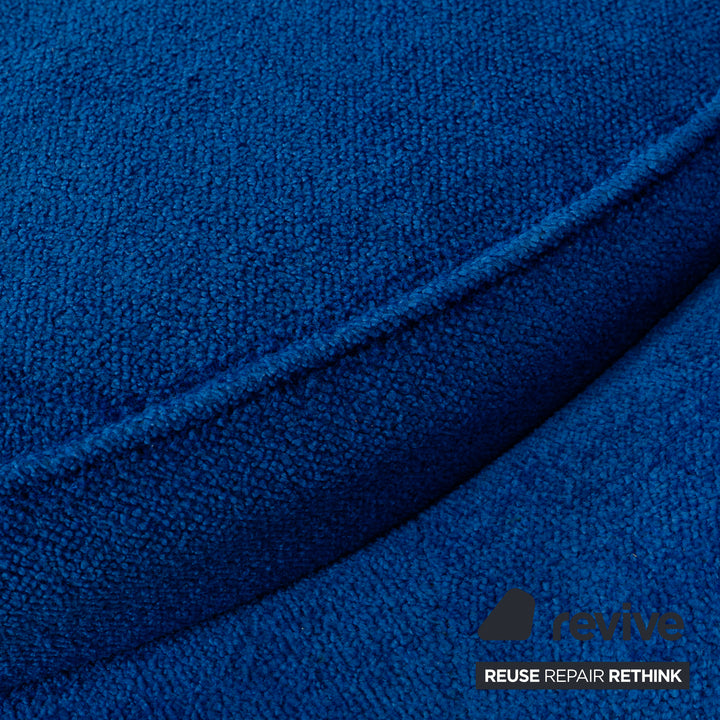 Bretz Pool Stoff Dreisitzer Blau Sofa Couch