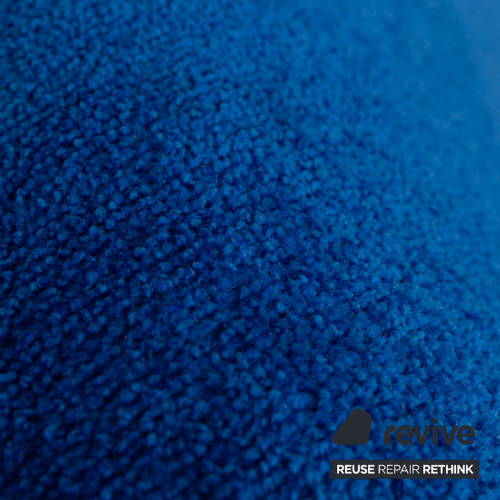 Bretz Pool Stoff Dreisitzer Blau Sofa Couch