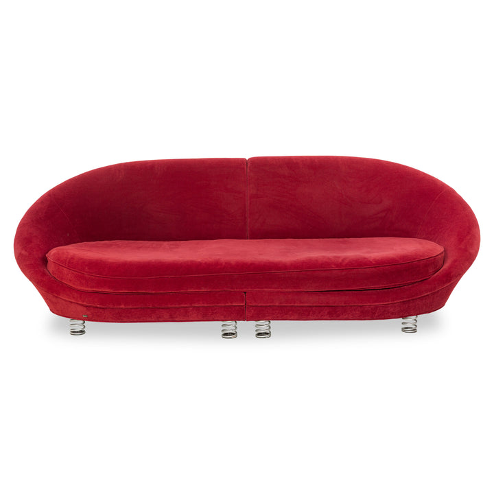 Canapé quatre places en tissu rouge Bretz Pool