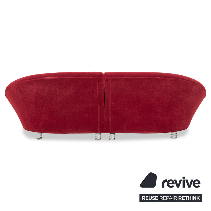 Canapé quatre places en tissu rouge Bretz Pool
