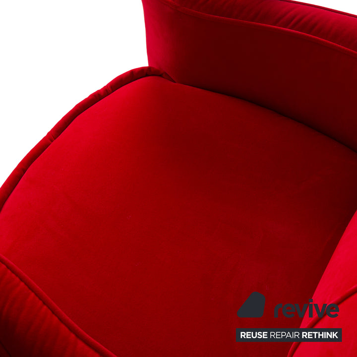 Fauteuil en tissu Bretz Rose rouge
