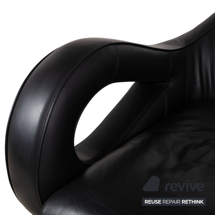 Bretz Slow Rider Leder 2x Sessel Schwarz