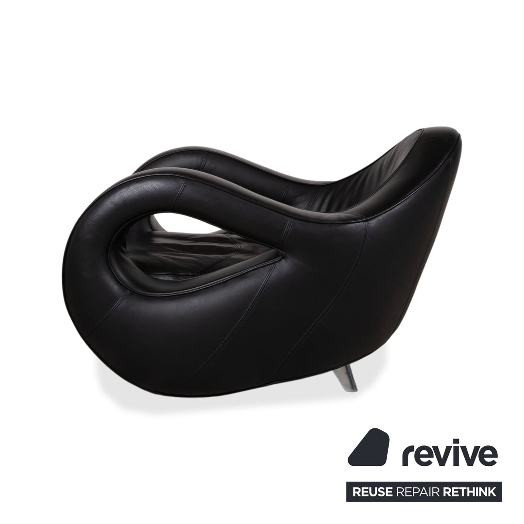Bretz Slow Rider Leder Sessel Schwarz
