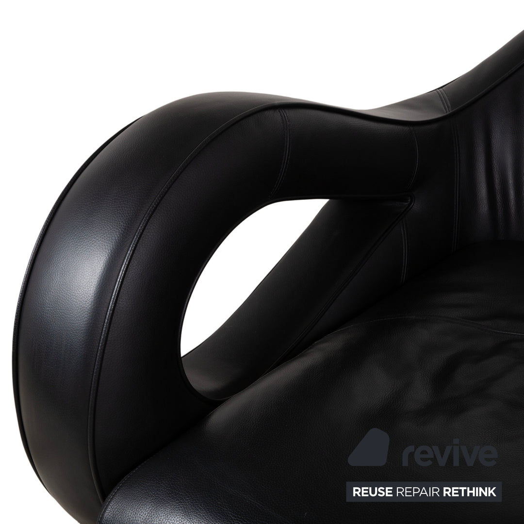 Bretz Slow Rider Leder Sessel Schwarz