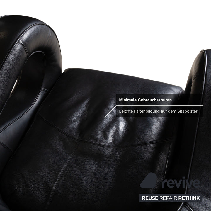 Bretz Slow Rider Leder Sessel Schwarz